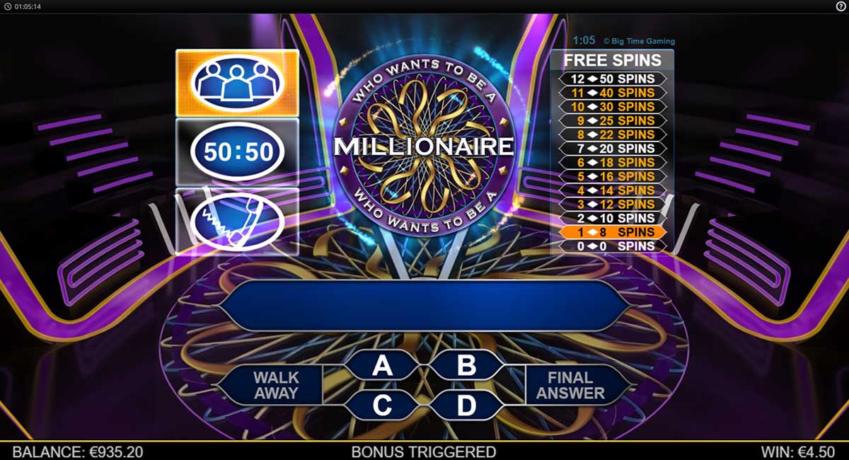 Who Wants To Be A Millionaire Megaways slot anmeldelse
