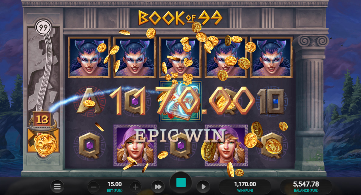 Book of 99 slot gameplay
